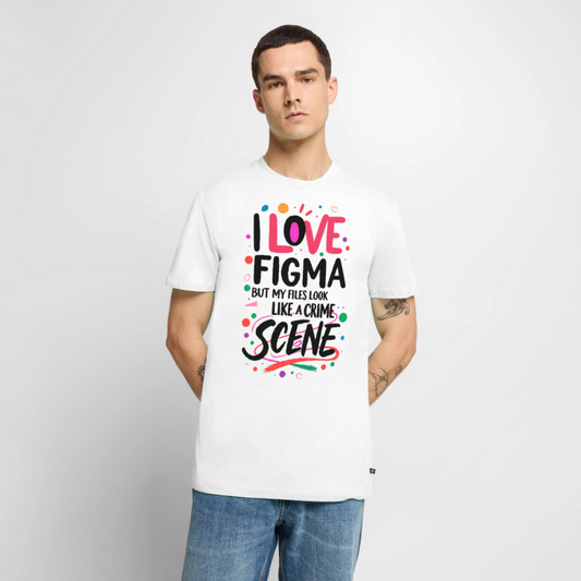 I love Figma but my Files look like a Crime Scene - Men’s Premium T-Shirt - white