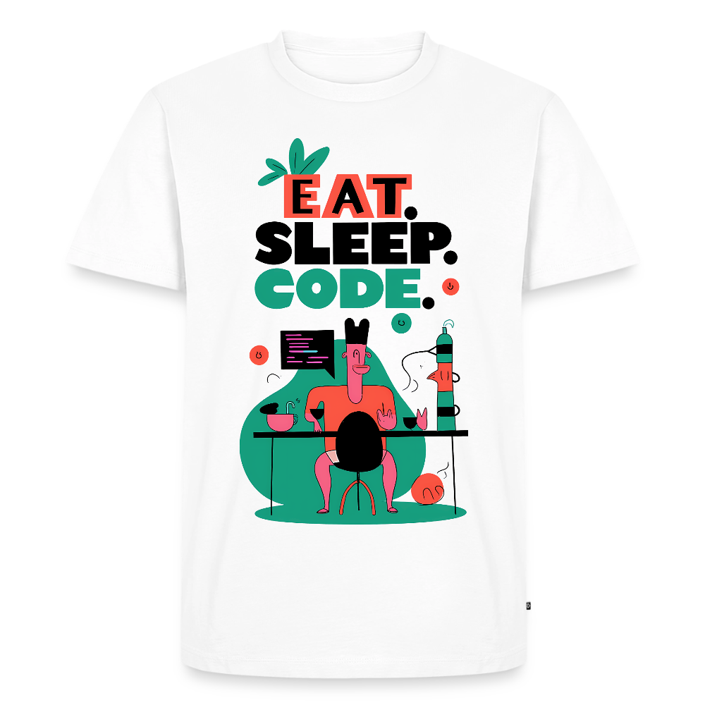 Eat Sleep Code - Men’s Premium T-Shirt - white