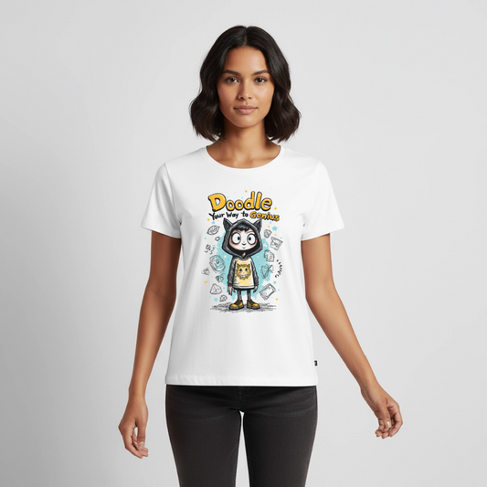 Doodle your way to genius - Women’s Premium T-Shirt - white