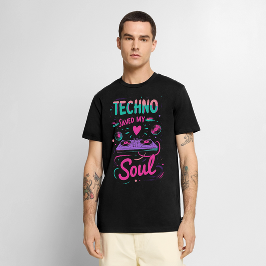 Techno saved my Soul - Men’s Premium T-Shirt - black