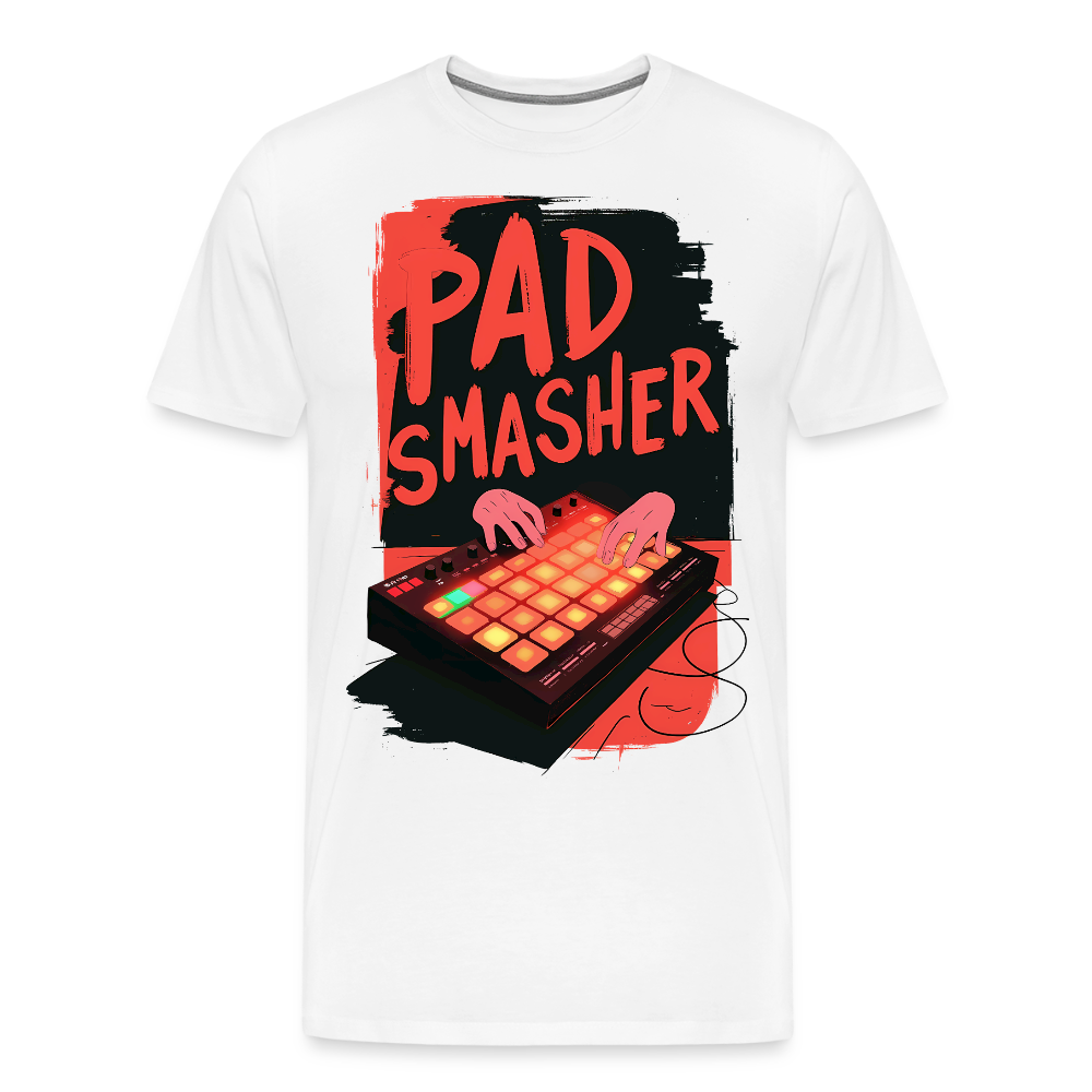 Pad Smasher - Men’s Premium T-Shirt - white