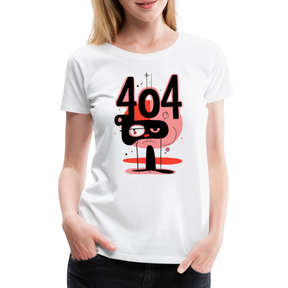 404 - Women’s Premium T-Shirt - white