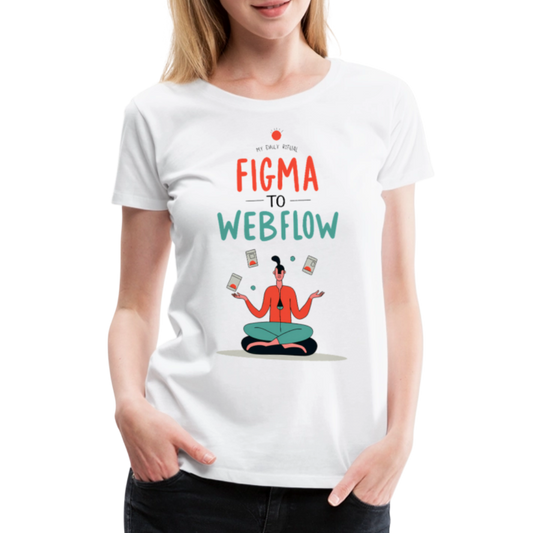 Figma to Webflow - My daily routine - Women’s Premium T-Shirt - white