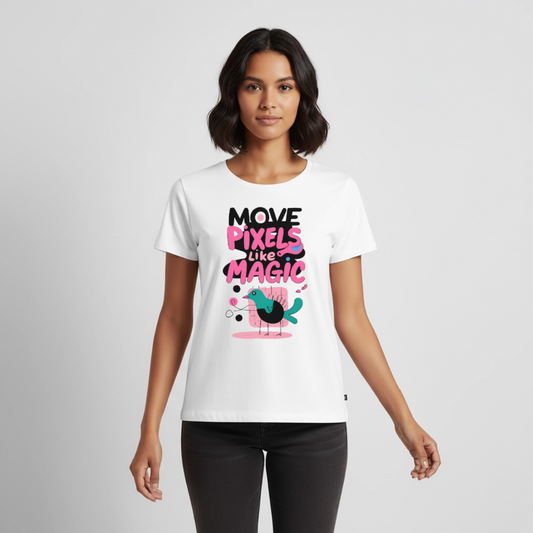 Move Pixels like Magic - Women’s Premium T-Shirt - white
