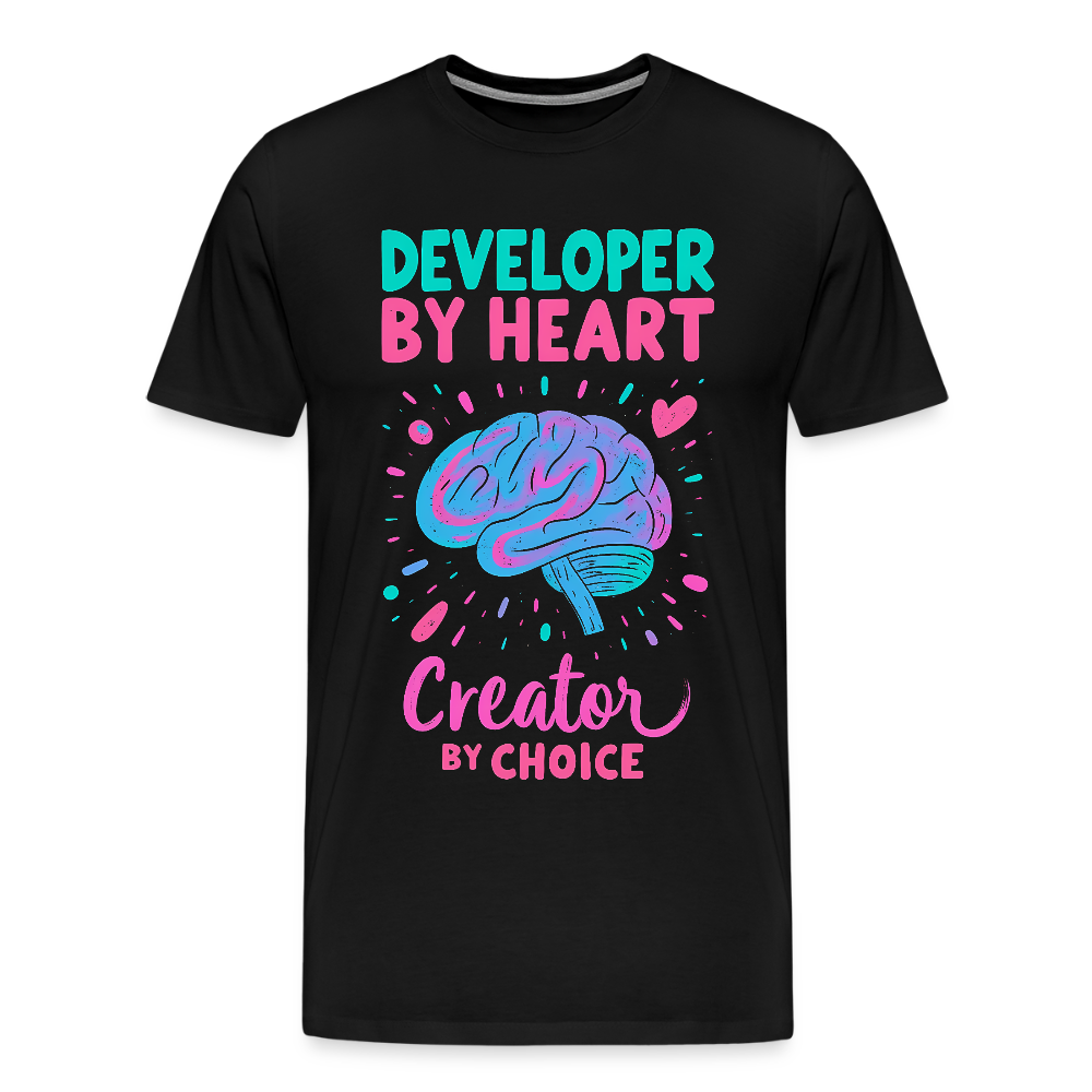 Developer by Heart - Creator by Choice - Men’s Premium T-Shirt - black