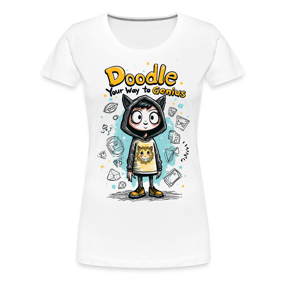 Doodle your way to Genius - Women’s Premium T-Shirt - white