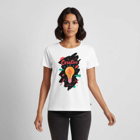 Creative - Never switches off - Women’s Premium T-Shirt - white