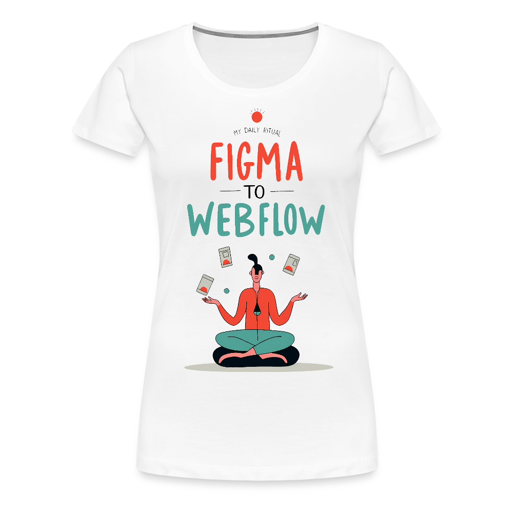 Figma to Webflow - My daily routine - Women’s Premium T-Shirt - white
