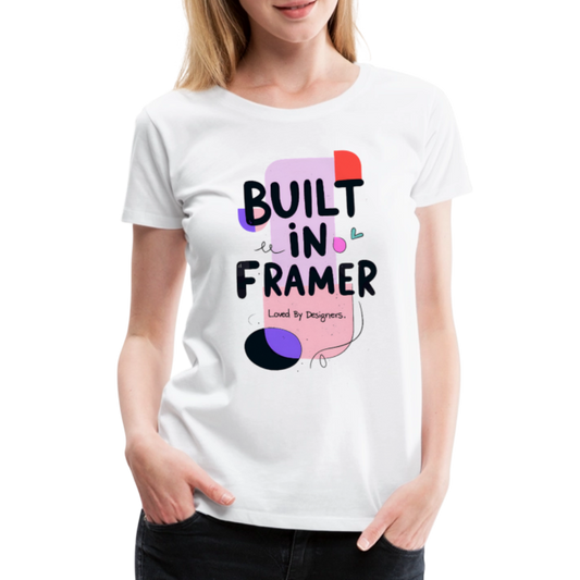 Built in Framer - Loved by Designers - Women’s Premium T-Shirt - white