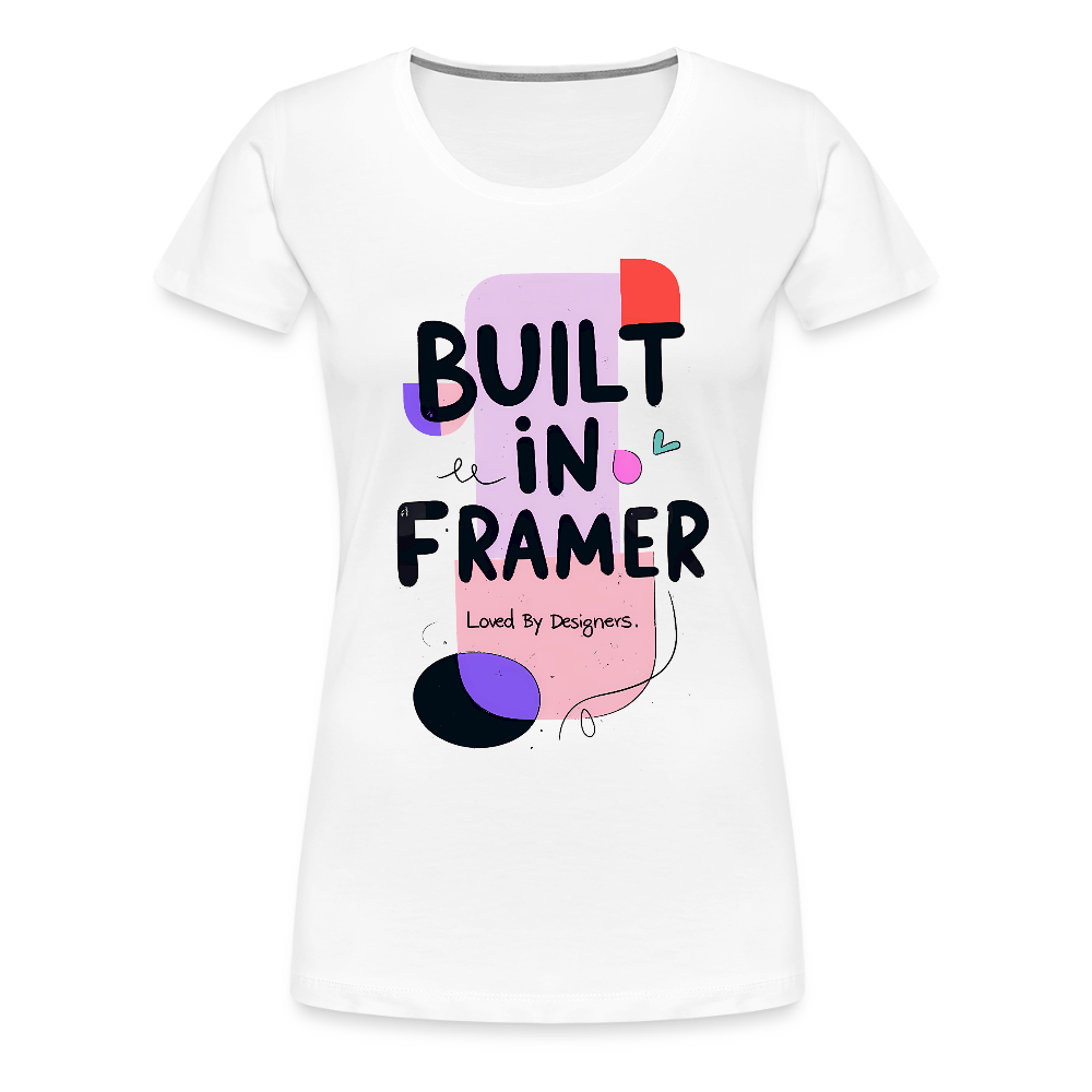 Built in Framer - Loved by Designers - Women’s Premium T-Shirt - white