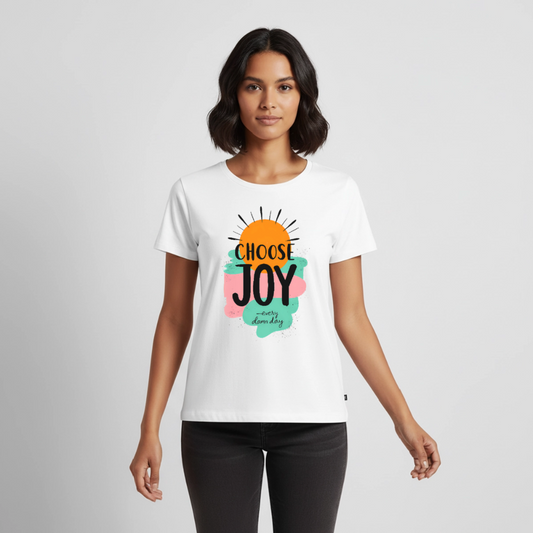 Choose Joy every damn day - Women’s Premium T-Shirt - white