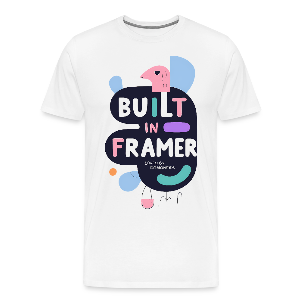 Built in Framer - Loved by Designers - Men’s Premium T-Shirt - white