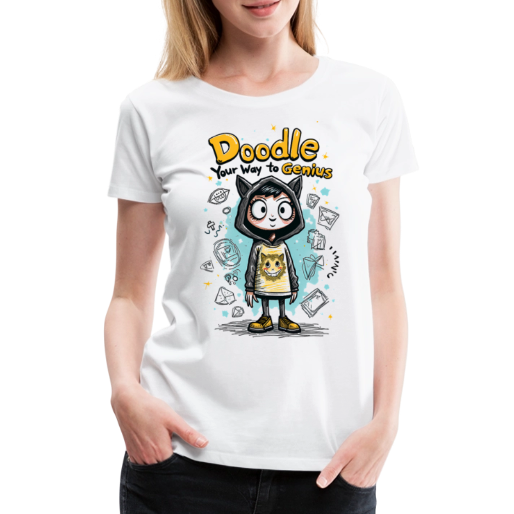 Doodle your way to Genius - Women’s Premium T-Shirt - white