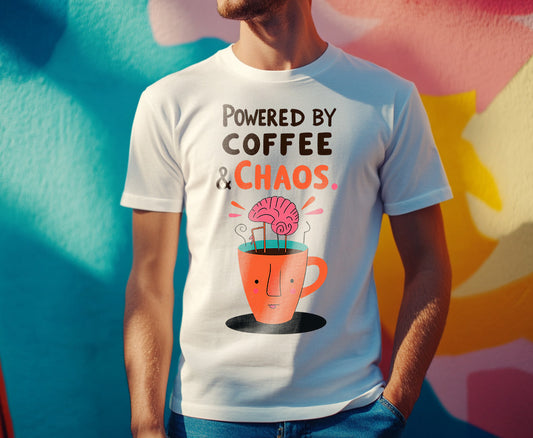 Powered by Coffee & Chaos - Men’s Premium T-Shirt