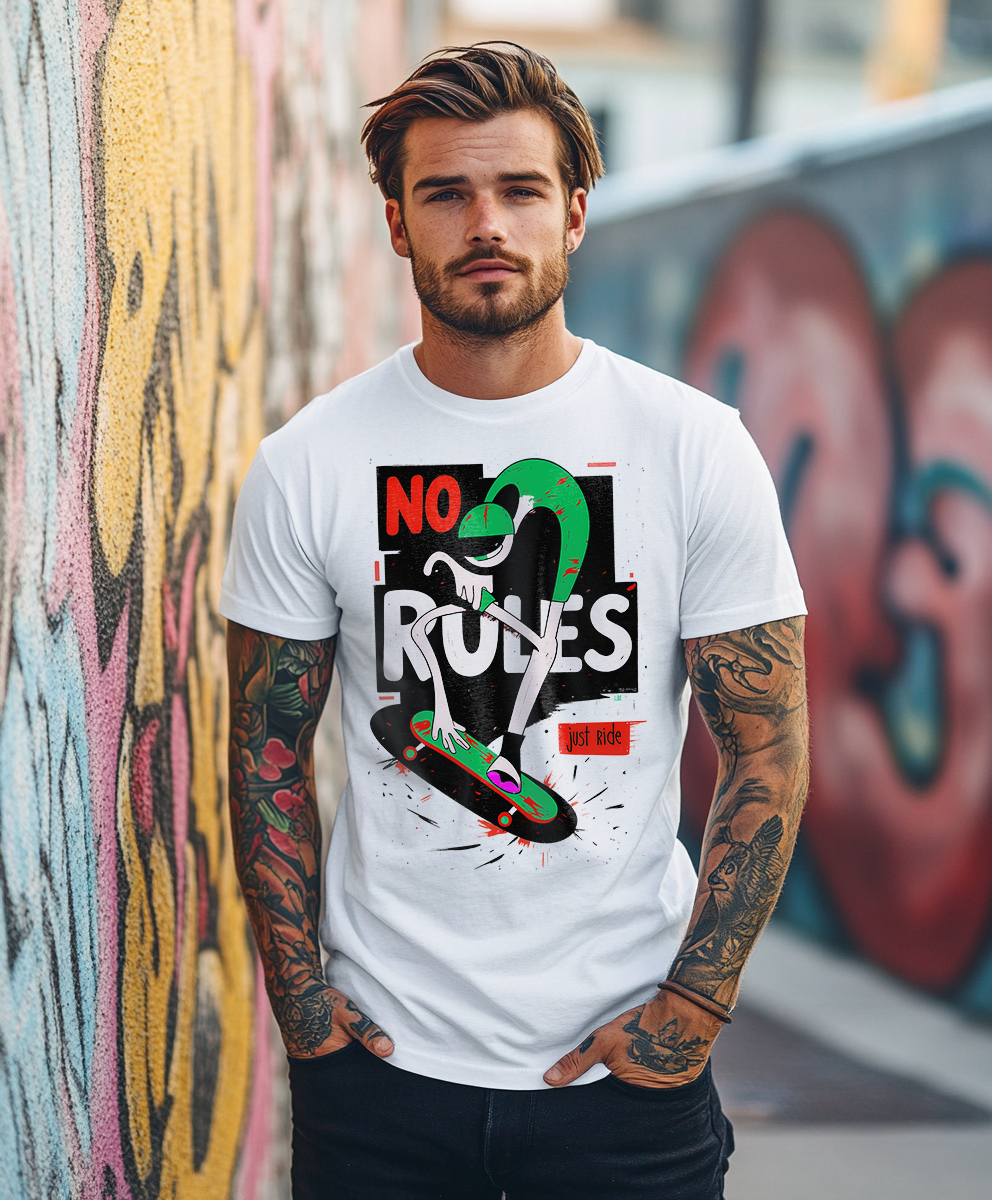 No Rules - Just Ride - Men’s Premium T-Shirt - KUNST-STOFF STUDIO