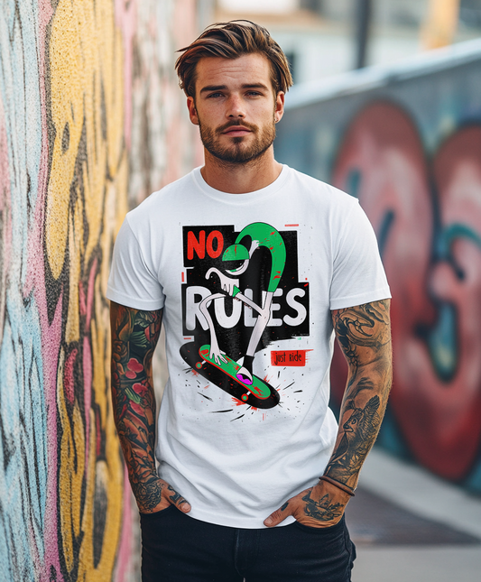 No Rules - Just Ride - Men’s Premium T-Shirt - KUNST-STOFF STUDIO
