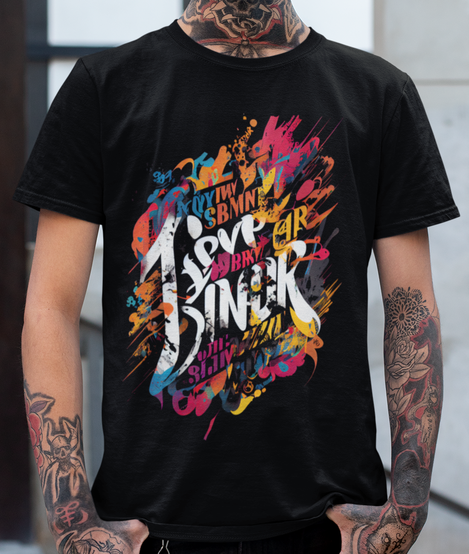 Colour Cloud - Urban Art - Long Urban T-Shirt for Men