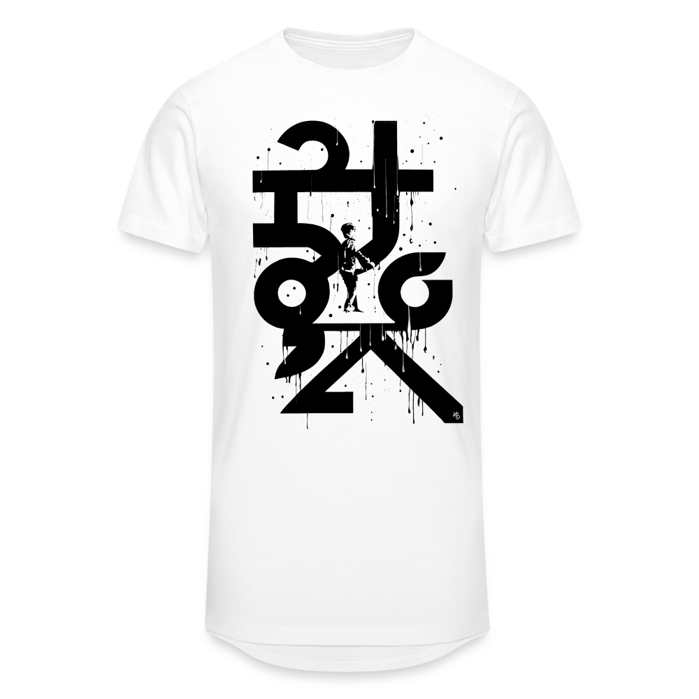 Men’s Long Body Urban Tee - white