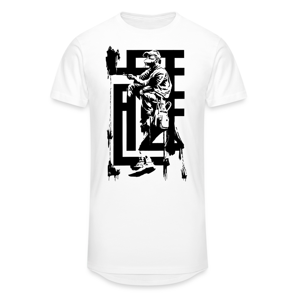 Men’s Long Body Urban Tee - white