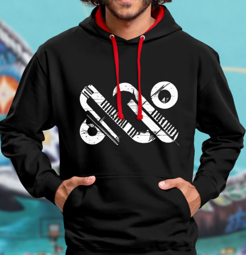 Geometry - Contrast Colour Hoodie for Men