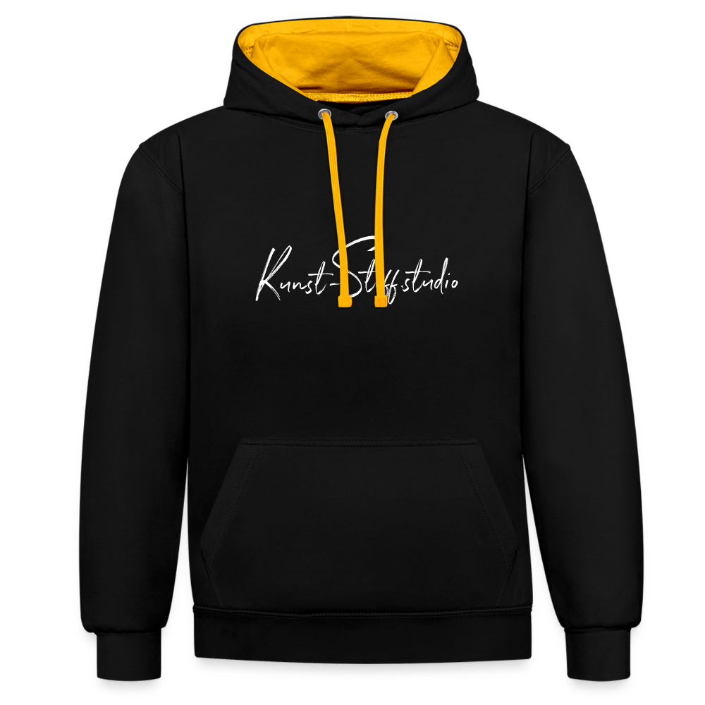 Contrast Colour Hoodie - black/gold