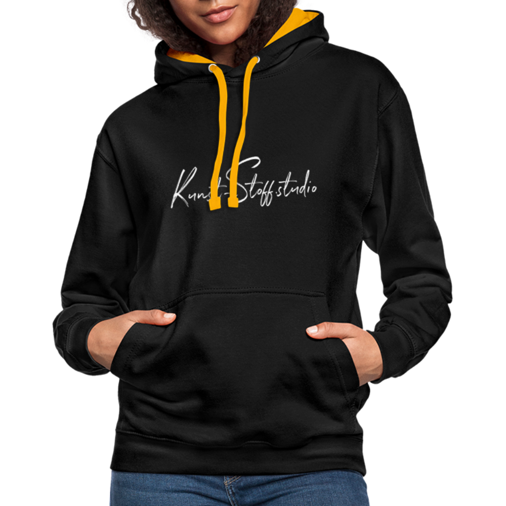 Contrast Colour Hoodie - black/gold