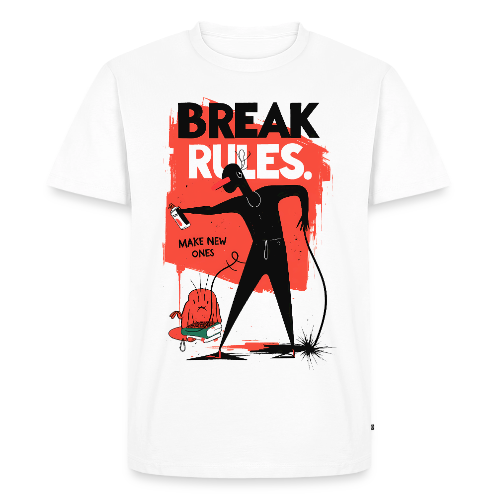 Break Rules & Make new ones - Men’s Premium T-Shirt - white