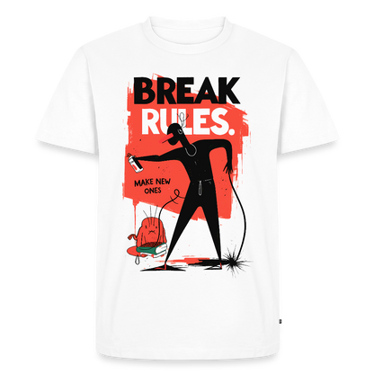 Break Rules & Make new ones - Men’s Premium T-Shirt - white