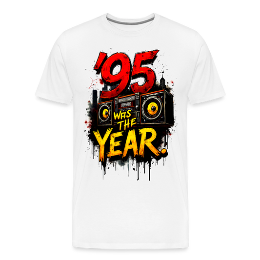 ´95 was the year - Men’s Premium T-Shirt - white