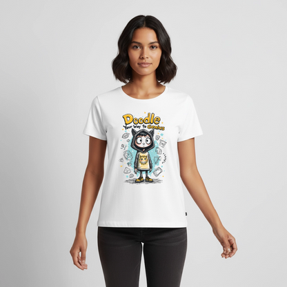 Doodle your way to genius - Women’s Premium T-Shirt - white
