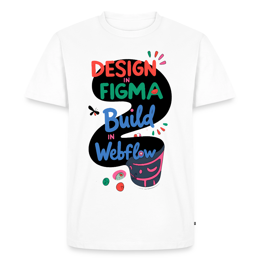 Design in Figma - Build in Webflow - Men’s Premium T-Shirt - white