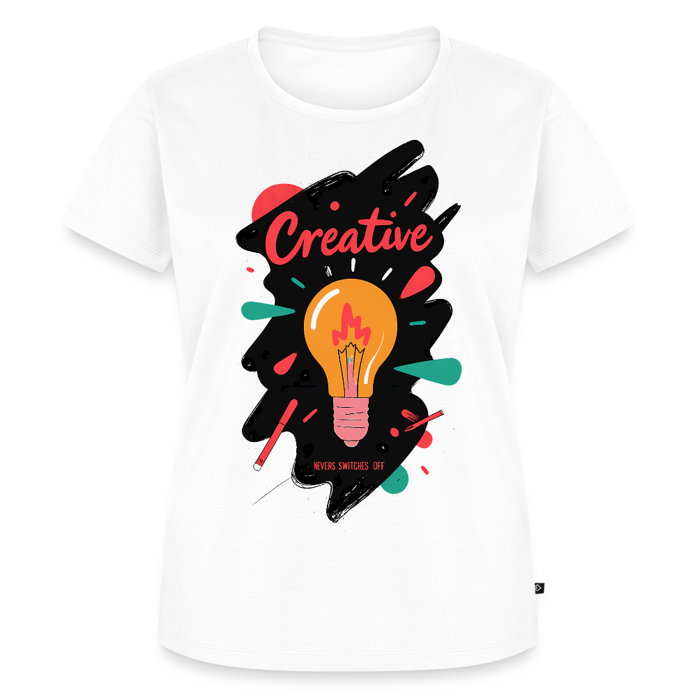 Creative - Never switches off - Women’s Premium T-Shirt - white