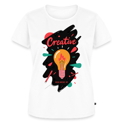 Creative - Never switches off - Women’s Premium T-Shirt - white
