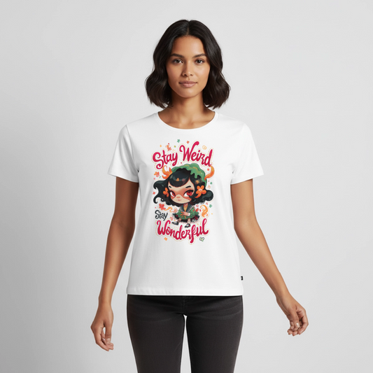 Stay weird - Stay wonderful - Women’s Premium T-Shirt - white