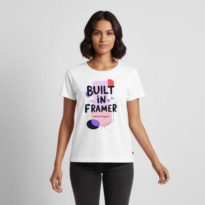 Build in Framer - Loved by Designers - Women’s Premium T-Shirt - white