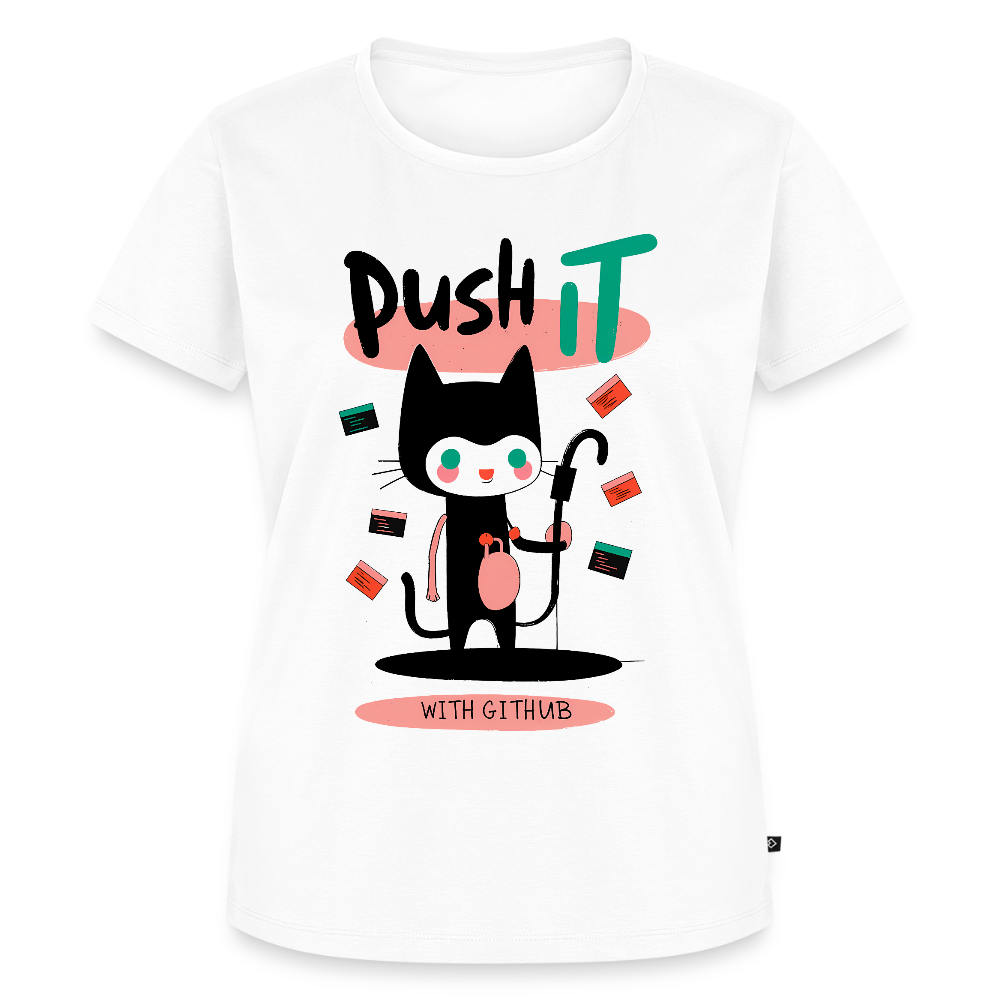 Push it with GITHUB - Women’s Premium T-Shirt - white