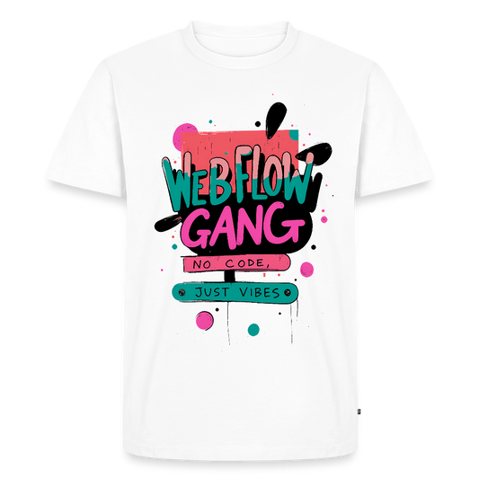 Webflow Gang - No Code Just Vibes - Men’s Premium T-Shirt - white