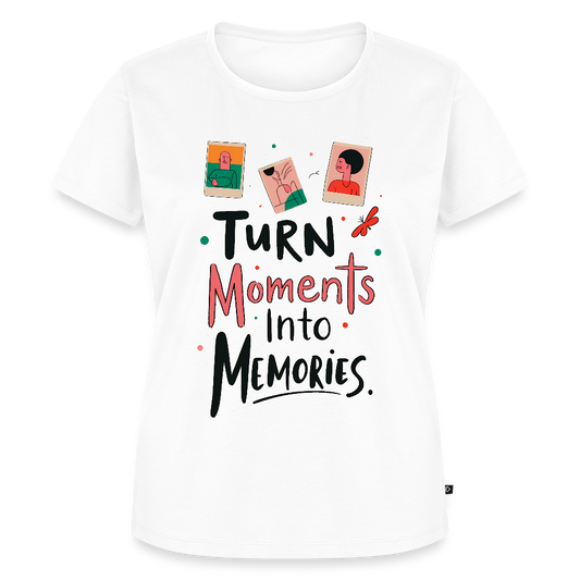 Turn Moments into Memories - Women’s Premium T-Shirt - white