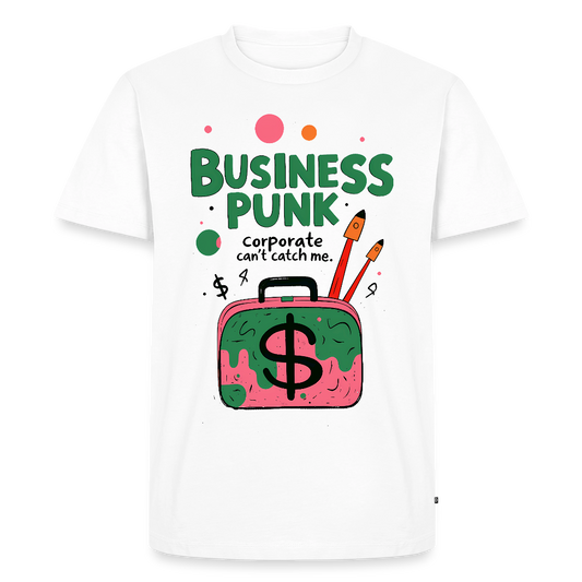 Business Punk Corporate can´t catch me - Men’s Premium T-Shirt - white
