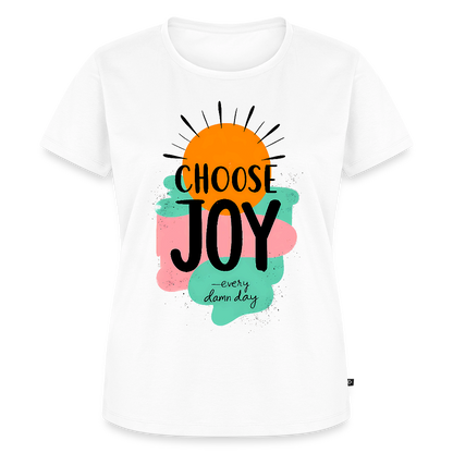 Choose Joy every damn day - Women’s Premium T-Shirt - white