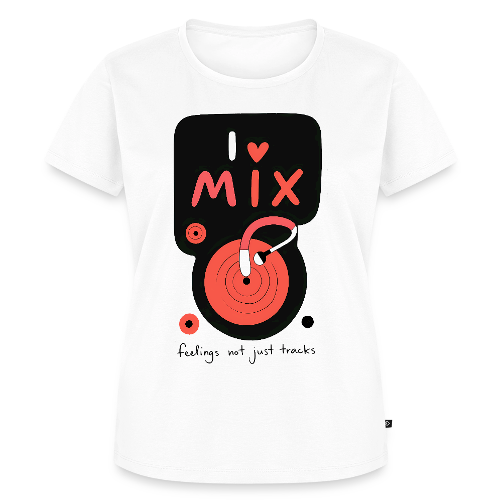 I mix feelings not just tracks - Women’s Premium T-Shirt - white