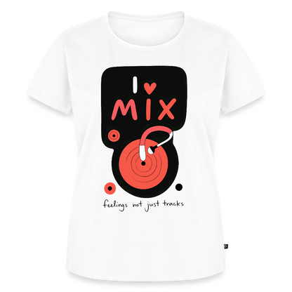 I mix feelings not just tracks - Women’s Premium T-Shirt - white