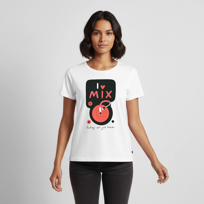 I mix feelings not just tracks - Women’s Premium T-Shirt - white