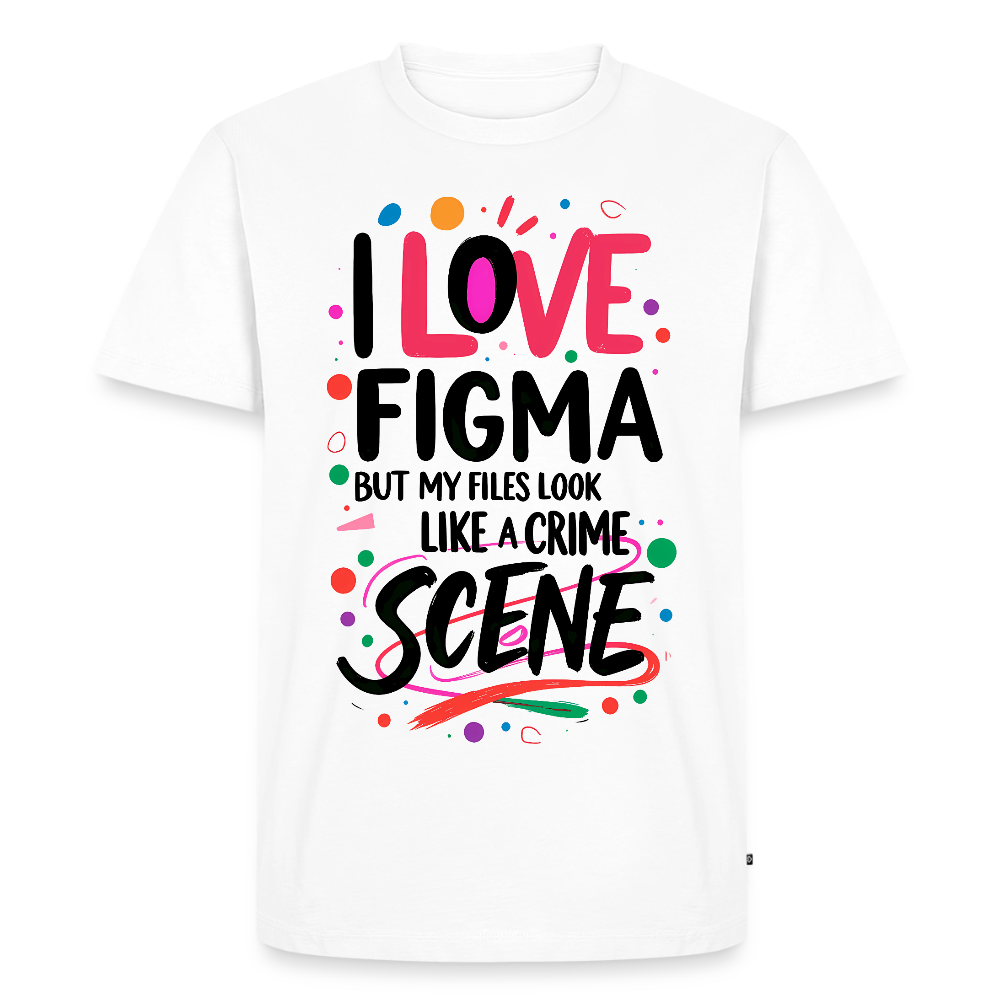 I love Figma but my Files look like a Crime Scene - Men’s Premium T-Shirt - white