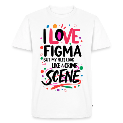 I love Figma but my Files look like a Crime Scene - Men’s Premium T-Shirt - white