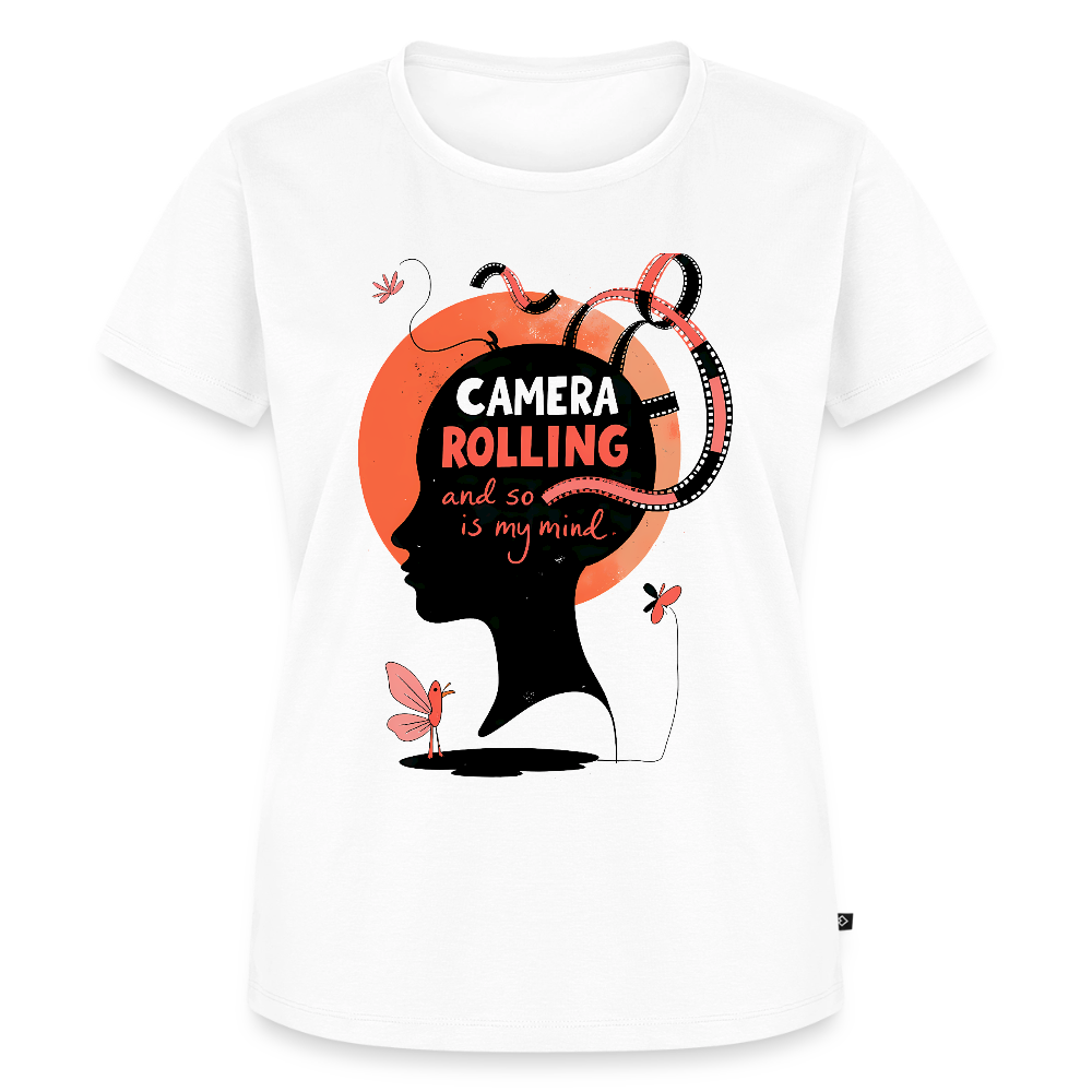 Camera rolling - and so is my mind - Women’s Premium T-Shirt - white