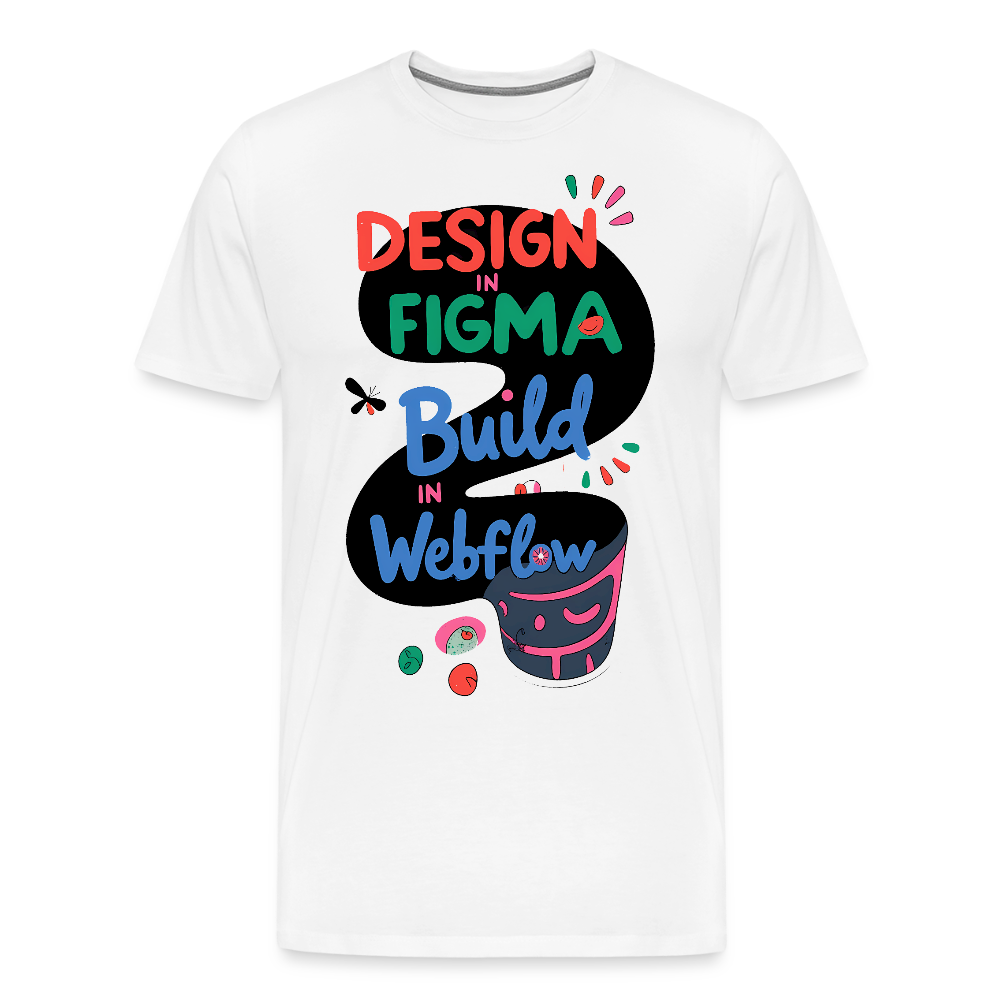 Design in Figma - Build in Webflow - Men’s Premium T-Shirt - white
