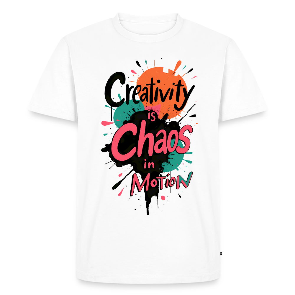 Creativity is Chaos in Motion - Men’s Premium T-Shirt - white
