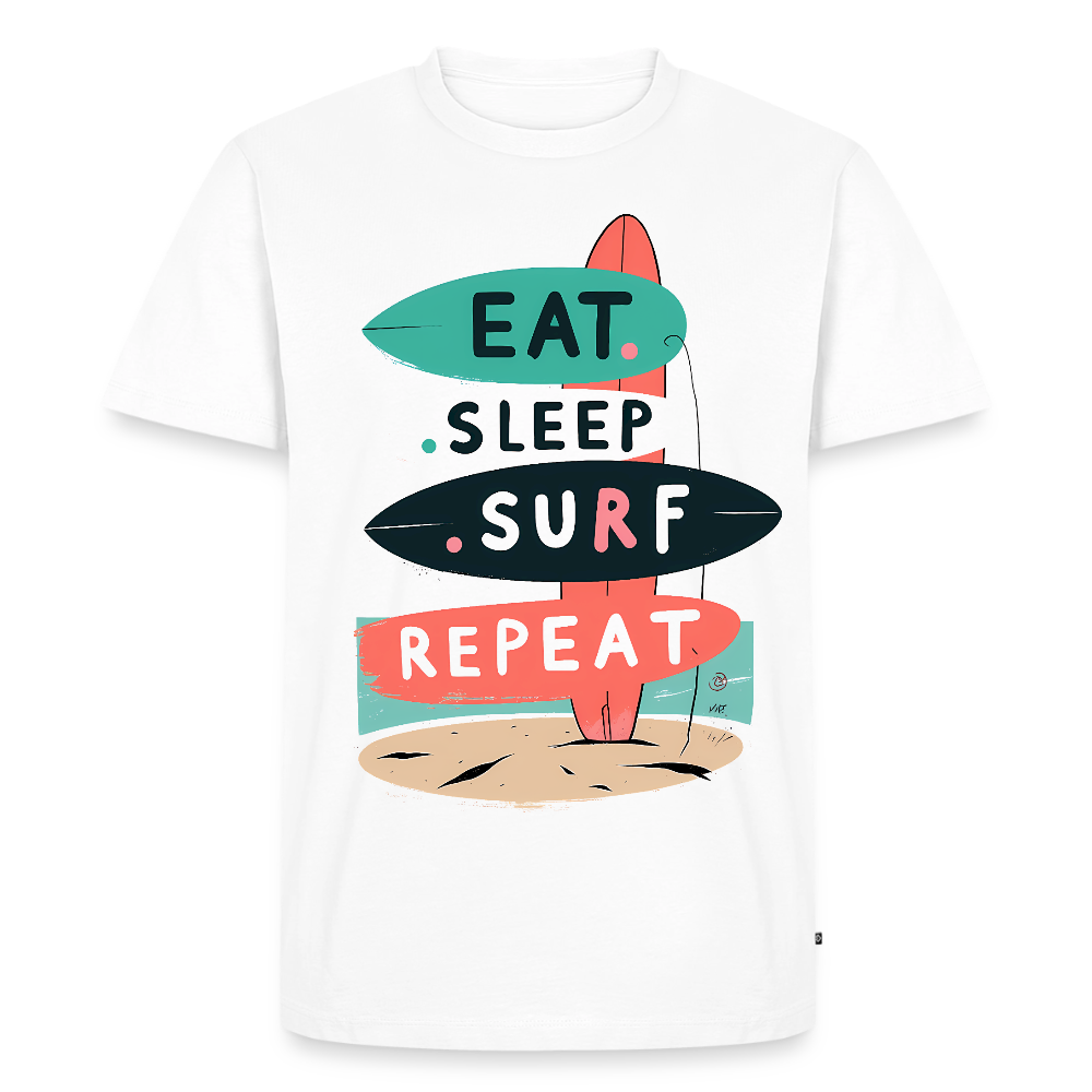 Eat Sleep Surf Repeat - Men’s Premium T-Shirt - white