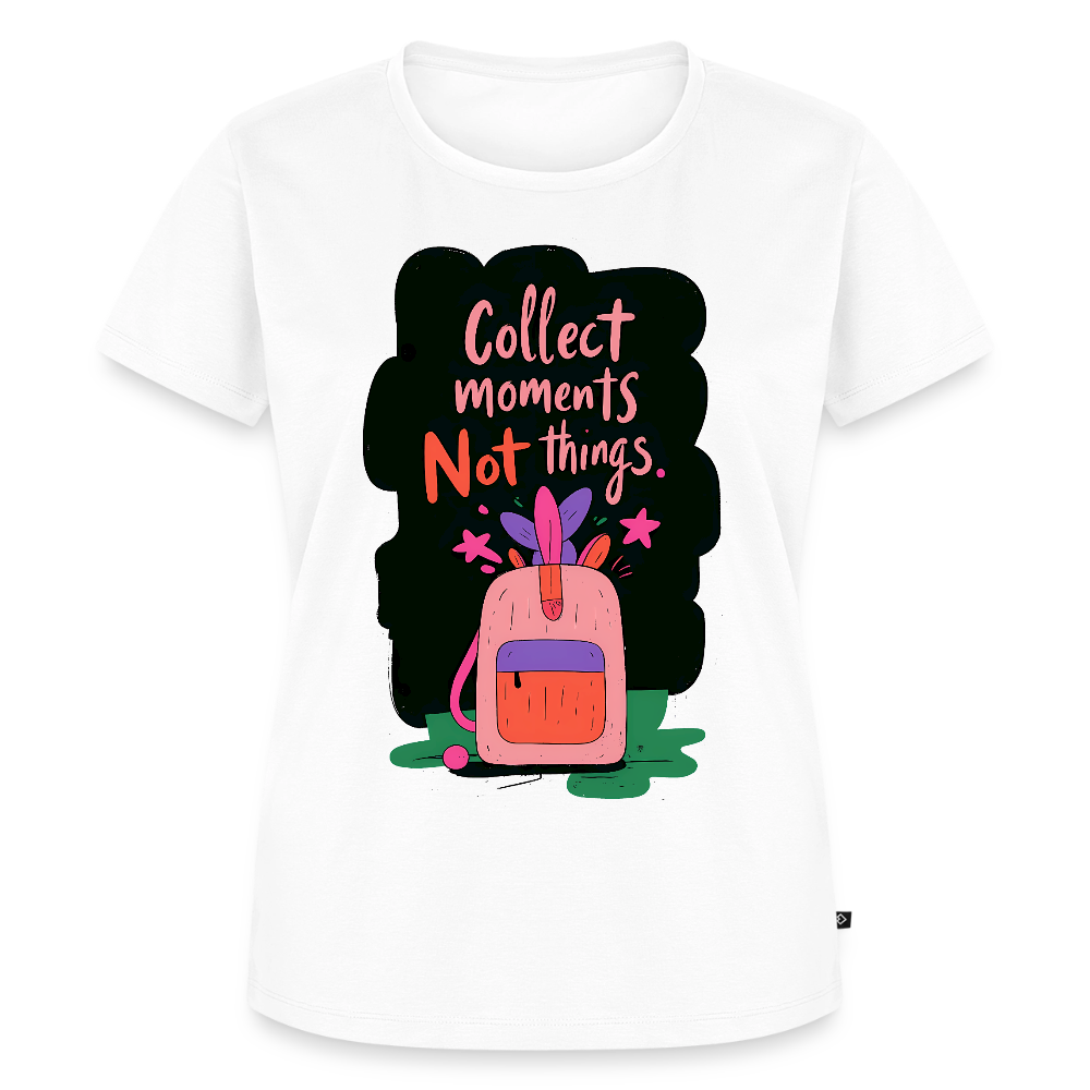 Collect moments not things - Women’s Premium T-Shirt - white